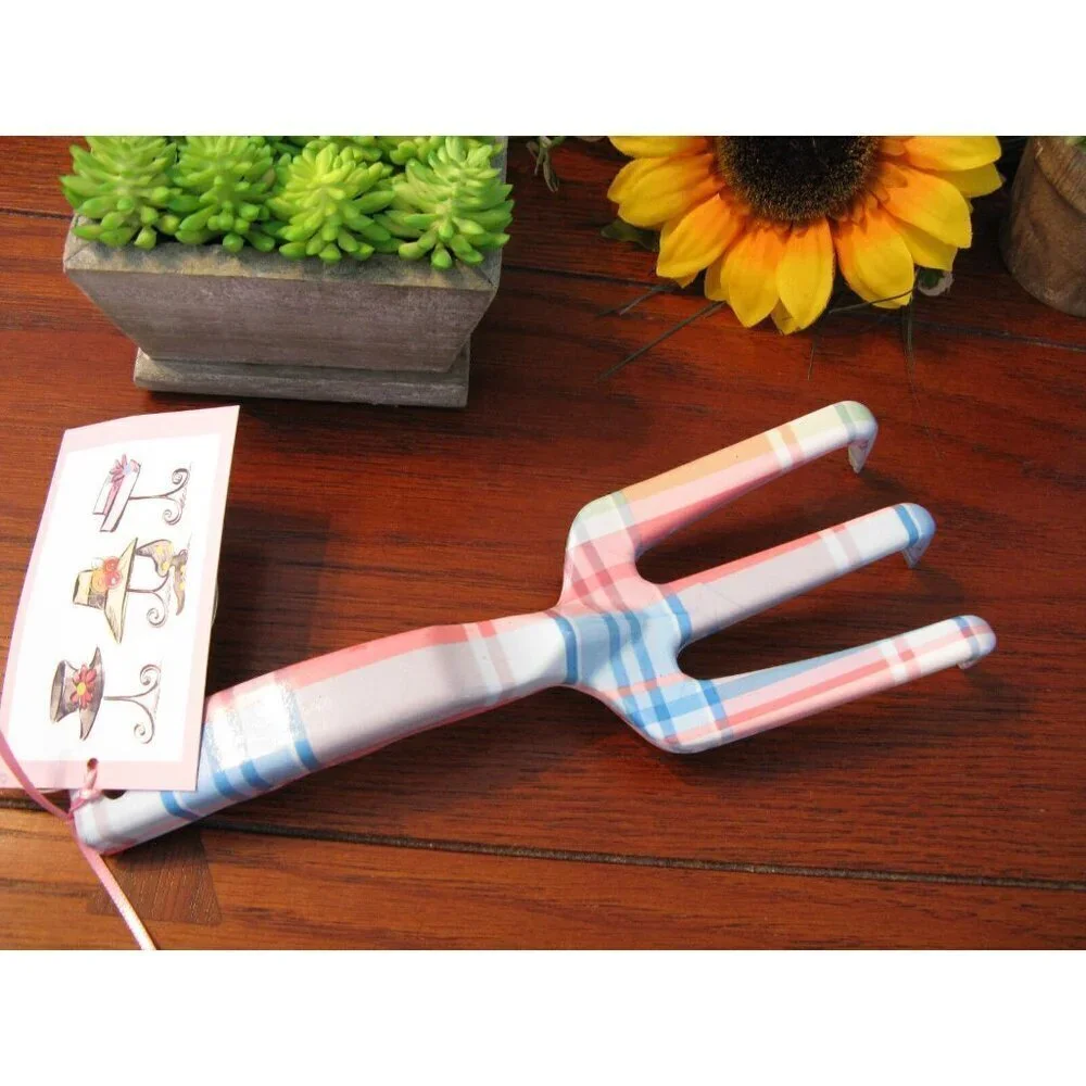 New Gardening Gift Set w/ Hand Rake, Seed Envelopes, Purple Gloves